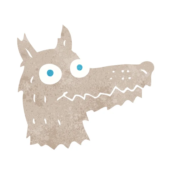 Cartoon wolf head — Stock vektor