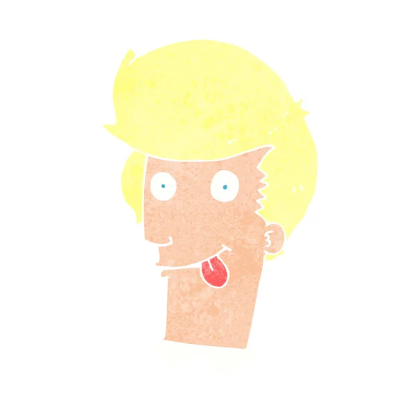 Hombre de dibujos animados con la lengua colgando — Archivo Imágenes Vectoriales