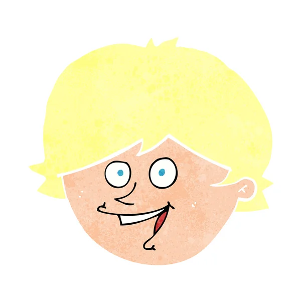 Dibujos animados cara de niño feliz — Archivo Imágenes Vectoriales