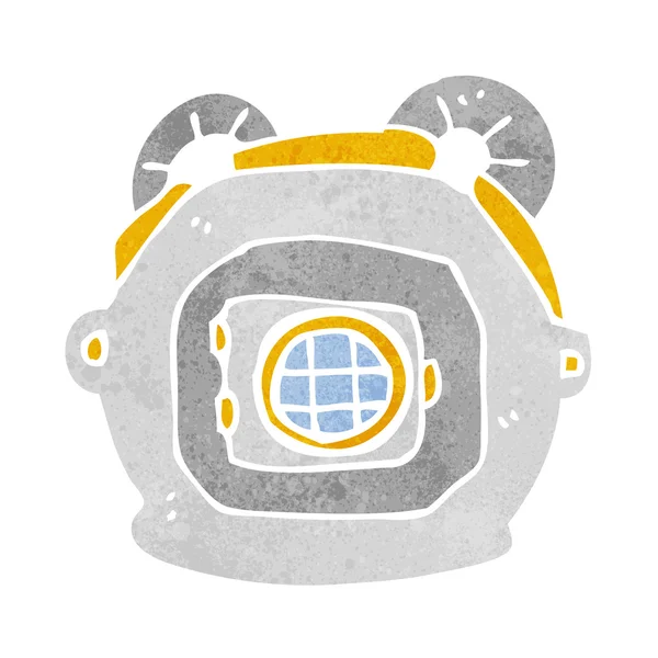 Kreslený starých hlubinných potápěč helma — Stockový vektor