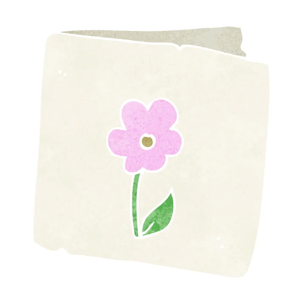 Cartoon flower greeting card — Stock Vector