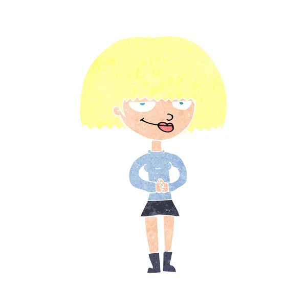 Cartoon sluwe vrouw — Stockvector