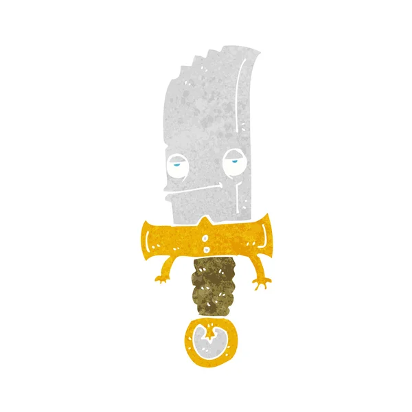 Cuchillo personaje de dibujos animados — Vector de stock