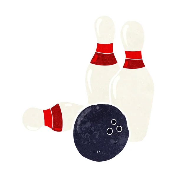 Deset pin bowling karikatura — Stockový vektor