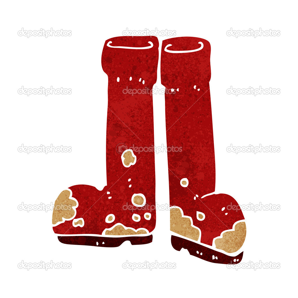 Cartoon muddy boots Stock Vector by ©lineartestpilot 41168143