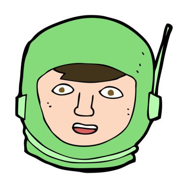 karikatür astronot kafa