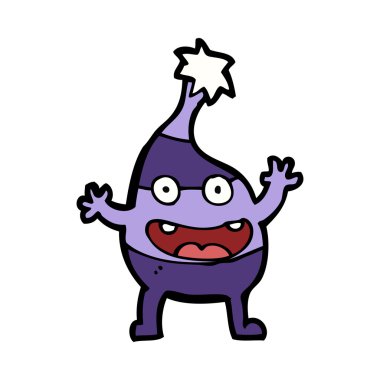 karikatür komik Noel yaratık