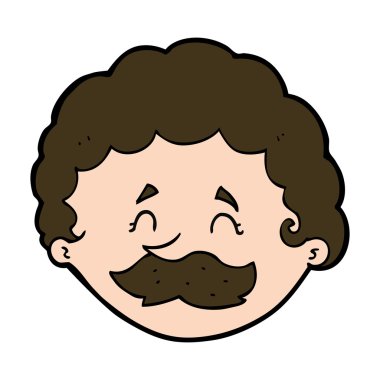 Çizgi filmdeki bıyıklı adam.