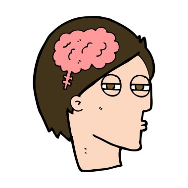 Çizgi filmci dikkatli düşünüyor.