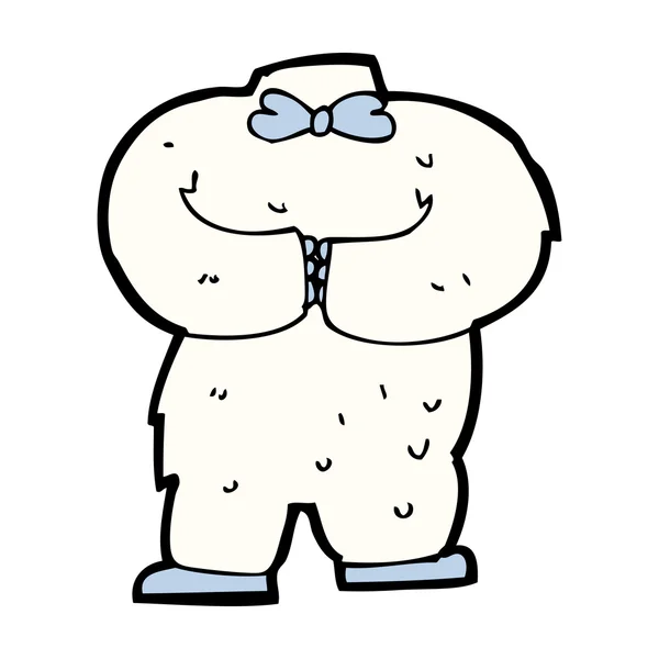 Γελοιογραφία πολική αρκούδα σώμα — Διανυσματικό Αρχείο