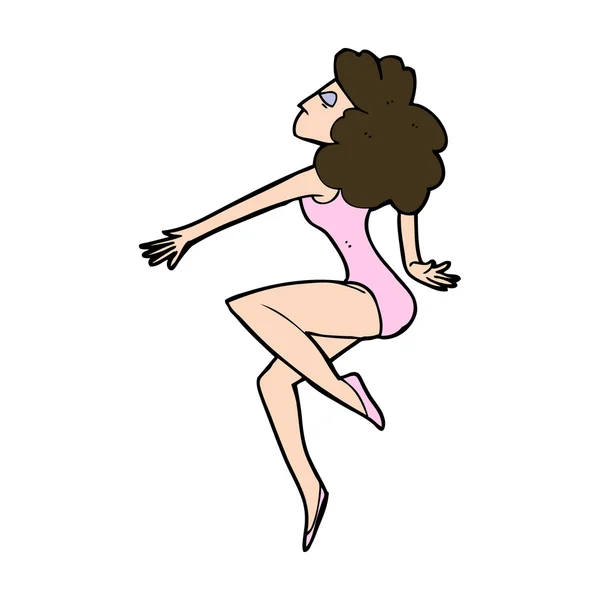 Χορός γυναίκα κινουμένων σχεδίων — Διανυσματικό Αρχείο