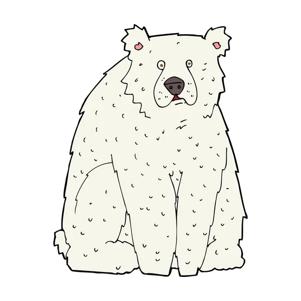 Grappige polar bear cartoon — Stockvector