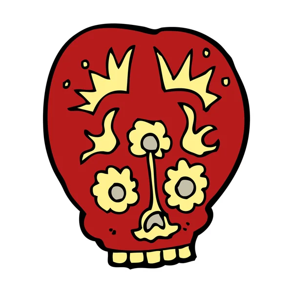 Cartoon sugar skull — Stock Vector