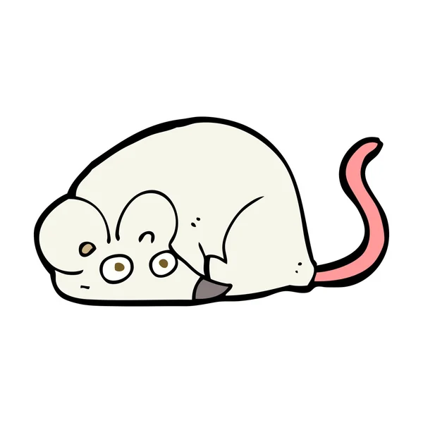 Cartoon Weiße Maus — Stockvektor