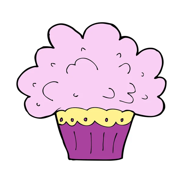 Cartone animato grande cupcake — Vettoriale Stock