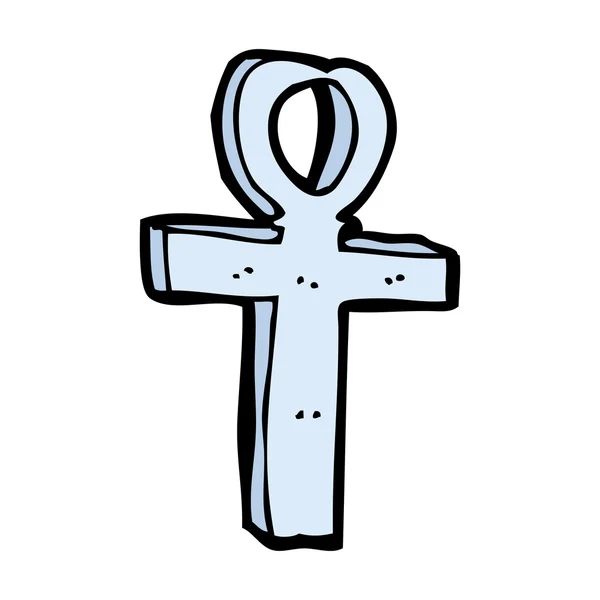 Signatura de dibujos animados ankh — Vector de stock