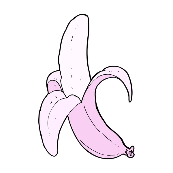 Banana rosa dos desenhos animados — Vetor de Stock