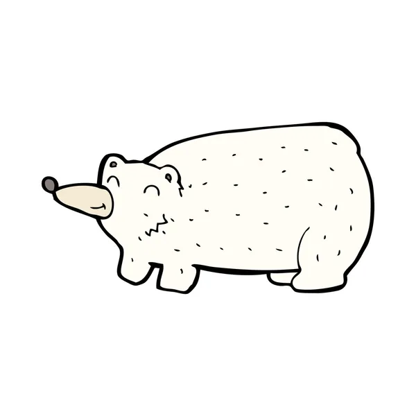 Funny cartoon polar bear — Stock Vector