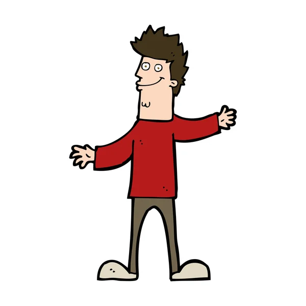 Cartoon gelukkig man — Stockvector