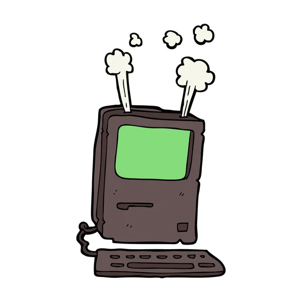 Cartoon oude computer — Stockvector