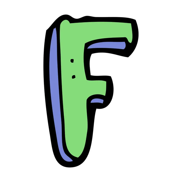 Lettre de dessin animé f — Image vectorielle