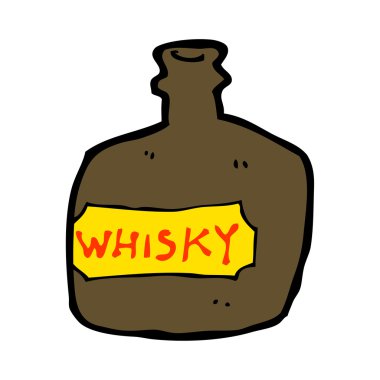 karikatür viski kavanoz