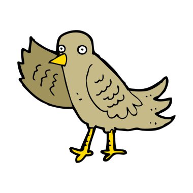 kuş sallayarak karikatür