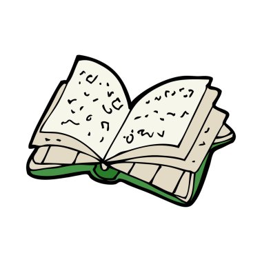 karikatür açık kitap