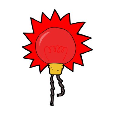 çizgi film kırmızı ampulü