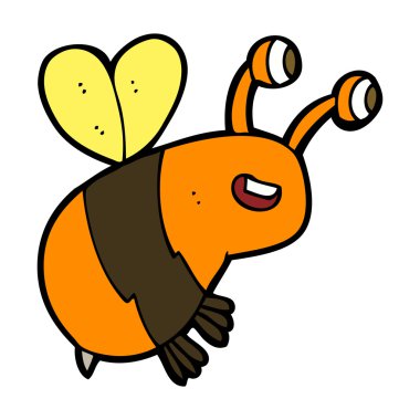 karikatür mutlu arı