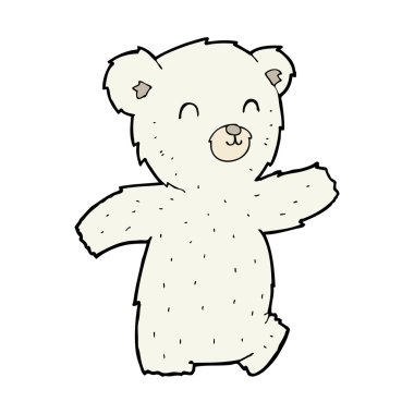 sevimli çizgi kutup ayısı