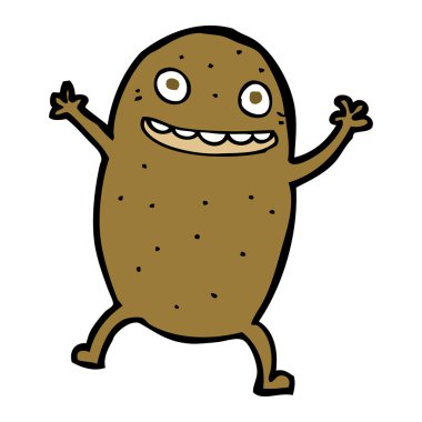 karikatür mutlu patates