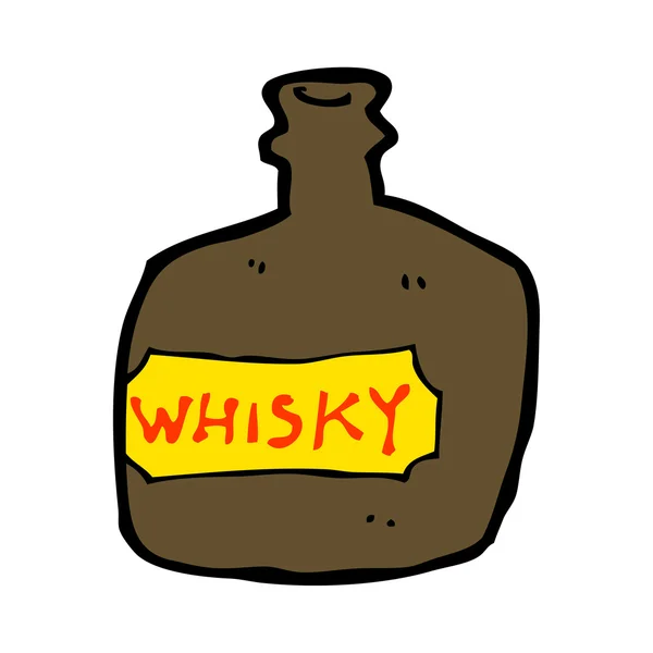 漫画のウィスキーの瓶 — ストックベクタ