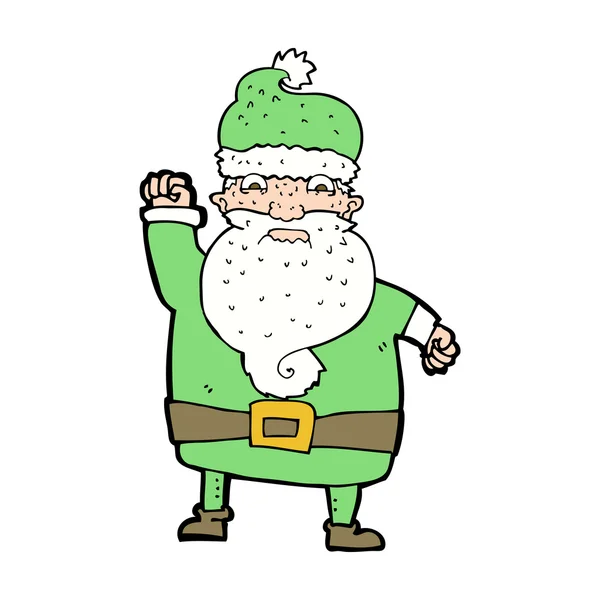 Karikatur wütender Weihnachtsmann — Stockvektor