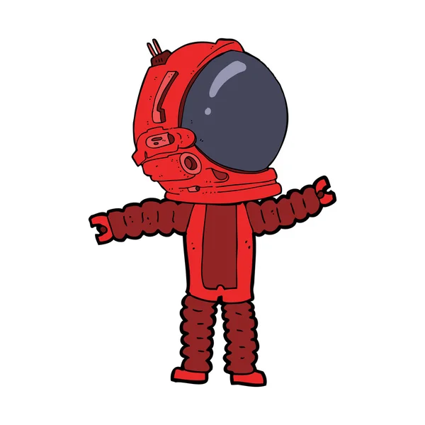 Astronauta de dibujos animados — Vector de stock