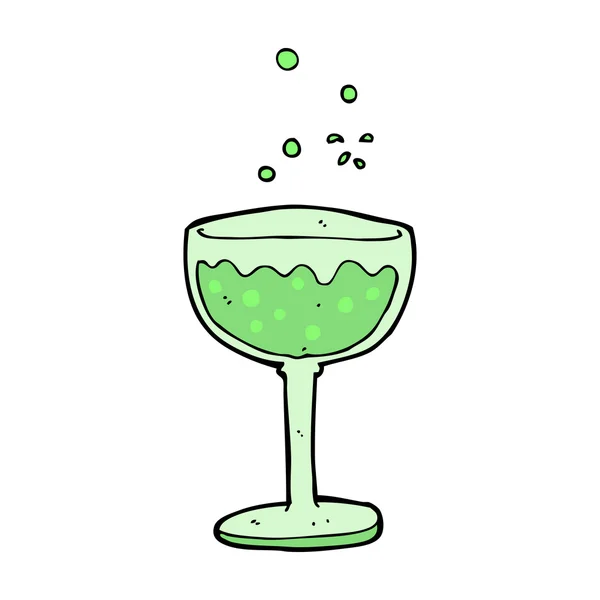 Cocktail espumante dos desenhos animados — Vetor de Stock