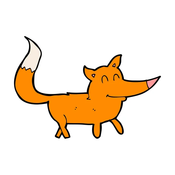 Tecknad liten räv — Stock vektor