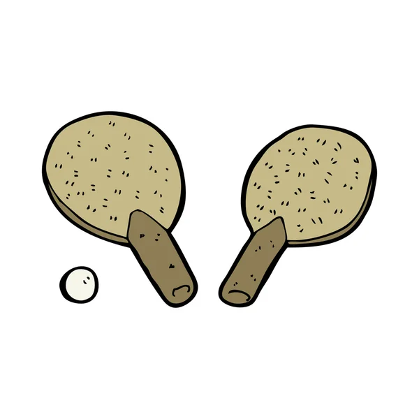 Murciélagos de tenis de mesa dibujos animados — Archivo Imágenes Vectoriales