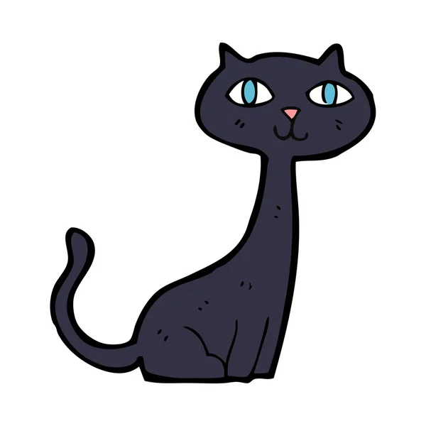 Dibujos animados gato negro — Archivo Imágenes Vectoriales