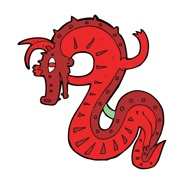 Saxiska dragon cartoon — Stock vektor