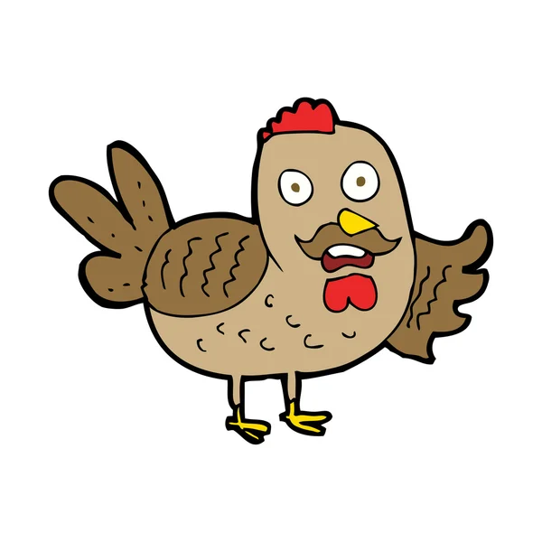 Dibujos animados viejo gallo — Vector de stock