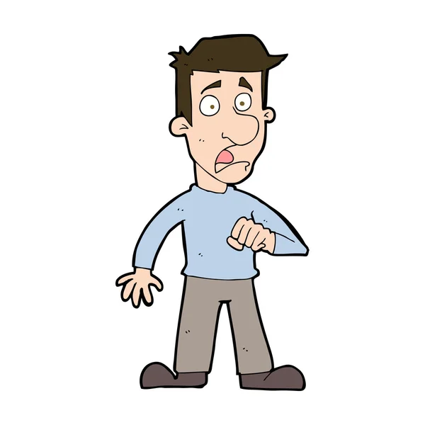 Cartoon geschokt man — Stockvector