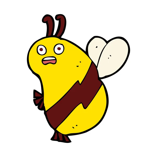 Vtipné kreslené včela — Stockový vektor