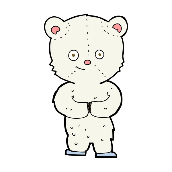 漫画ぬいぐるみホッキョクグマの子 — ストックベクタ