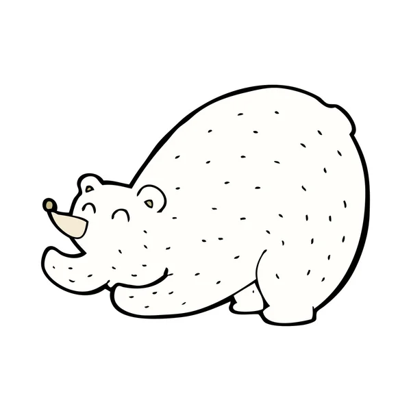 Мультяшний розтягнутий білий ведмідь — стоковий вектор