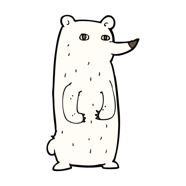 Смешной мультяшный белый медведь — стоковый вектор