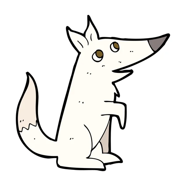 Cachorro lobo de dibujos animados — Archivo Imágenes Vectoriales