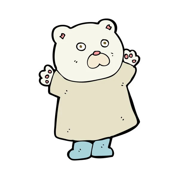 Divertido oso polar de dibujos animados — Vector de stock