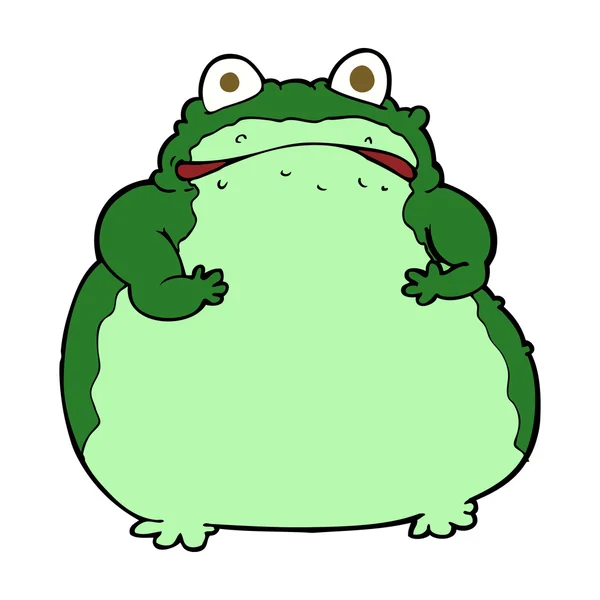 Dessin animé grosse grenouille — Image vectorielle