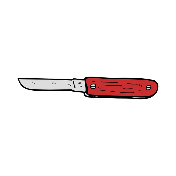 Desenhos animados faca dobrável — Vetor de Stock